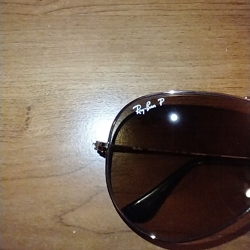 🚫SOLD Ray-ban classic aviator RB3025 large 58mm brown gold frame polarized lens - Picture 5 of 8